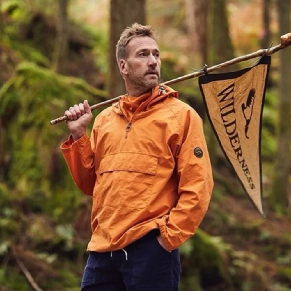 Barbour Ben Fogle Washed Keswick Jacket Orange Pullover Adventure Outdoor XL